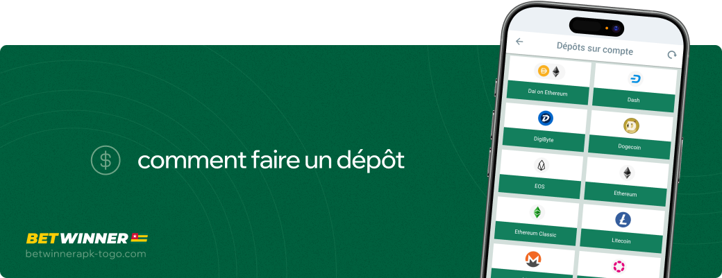 Comment faire un dépôt Betwinner apk Togo